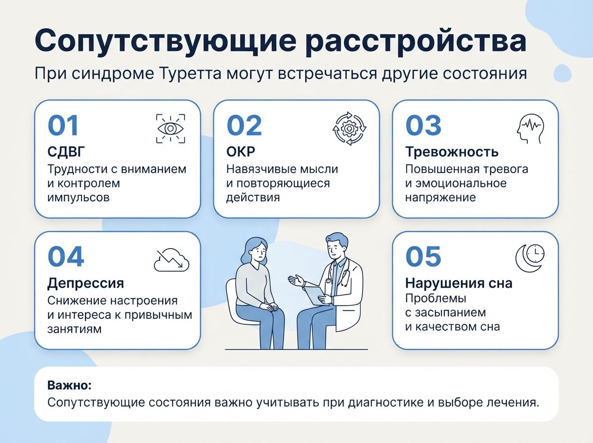 Лечение синдрома Туретта в Печорах инфографика